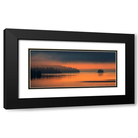 Afterglow Black Modern Wood Framed Art Print with Double Matting by Patch, Dan