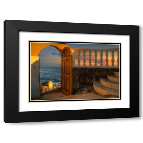 Temptation Black Modern Wood Framed Art Print with Double Matting by Patch, Dan