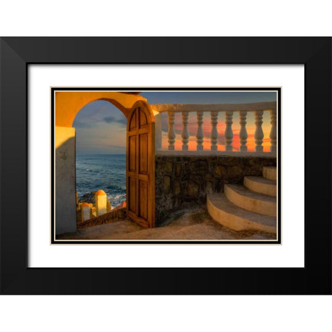 Temptation Black Modern Wood Framed Art Print with Double Matting by Patch, Dan