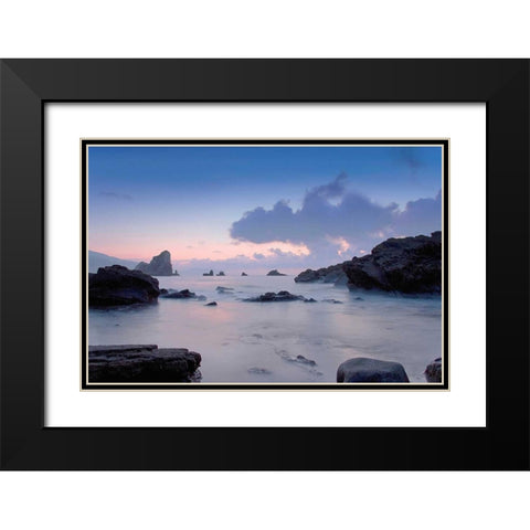 Cliffs Black Modern Wood Framed Art Print with Double Matting by PhotoINC Studio