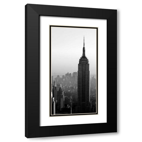 Empire State Black Modern Wood Framed Art Print with Double Matting by PhotoINC Studio