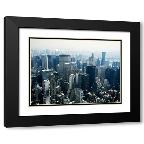 Manhattan Black Modern Wood Framed Art Print with Double Matting by PhotoINC Studio