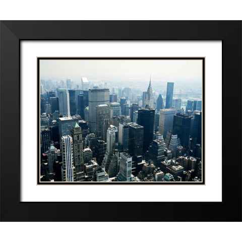 Manhattan Black Modern Wood Framed Art Print with Double Matting by PhotoINC Studio