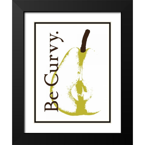 Be Curvy Black Modern Wood Framed Art Print with Double Matting by Proctor, Tenisha