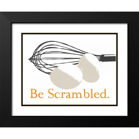 Be Scrambled Black Modern Wood Framed Art Print with Double Matting by Proctor, Tenisha