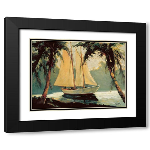 Sailboat, Santa Barbara Black Modern Wood Framed Art Print with Double Matting by Pawla, Frederick Alexander