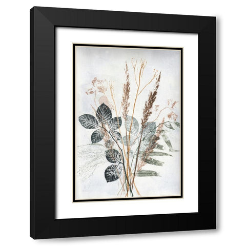 Bouquet 2 Natural Black Modern Wood Framed Art Print with Double Matting by Folcarelli, Pernille