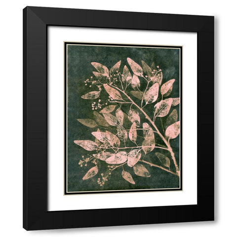 Eucalyptus 1 Moss Blush Black Modern Wood Framed Art Print with Double Matting by Folcarelli, Pernille
