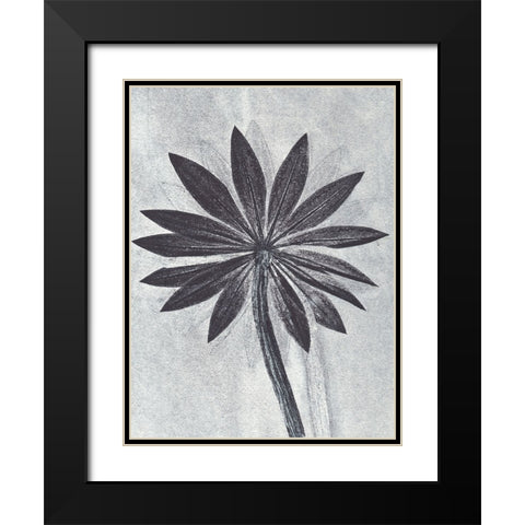 Lupine Smoke Black Modern Wood Framed Art Print with Double Matting by Folcarelli, Pernille