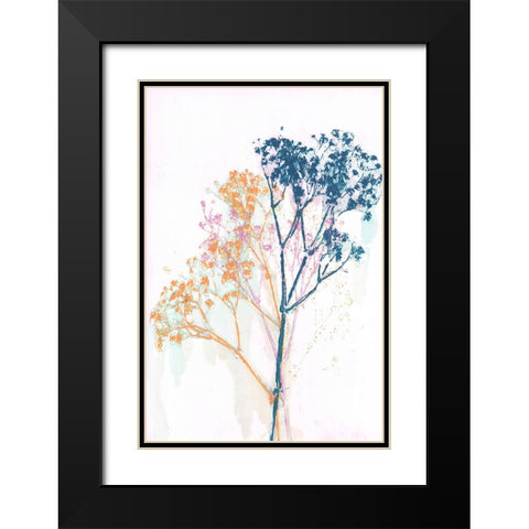 Gypso 2 Mustard Blue Black Modern Wood Framed Art Print with Double Matting by Folcarelli, Pernille