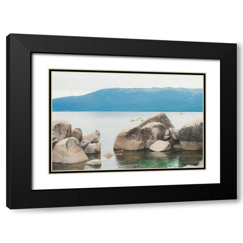 Sand Harbor Afternoon No. 2 Black Modern Wood Framed Art Print with Double Matting by Quintero, Sonja