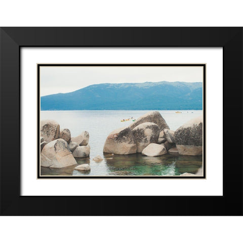 Sand Harbor Afternoon No. 2 Black Modern Wood Framed Art Print with Double Matting by Quintero, Sonja