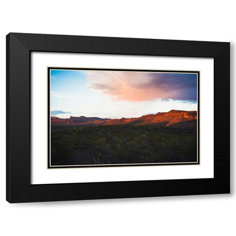Big Ben Sunset No. 2 Black Modern Wood Framed Art Print with Double Matting by Quintero, Sonja