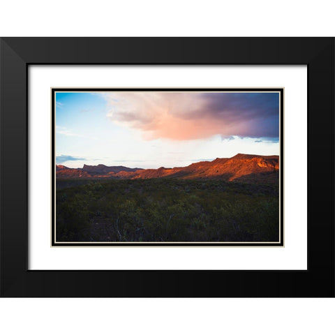 Big Ben Sunset No. 2 Black Modern Wood Framed Art Print with Double Matting by Quintero, Sonja
