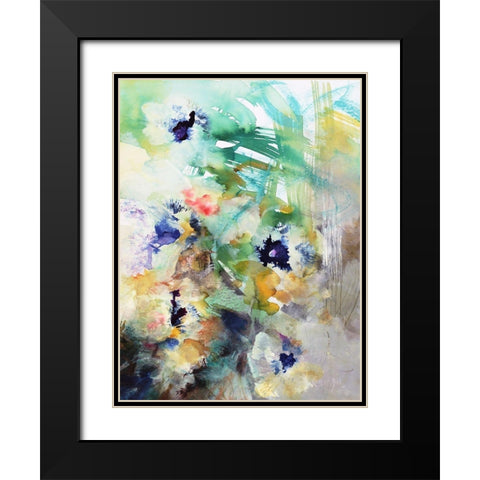 Bloom No. 2 Black Modern Wood Framed Art Print with Double Matting by Quinzin, Marianne