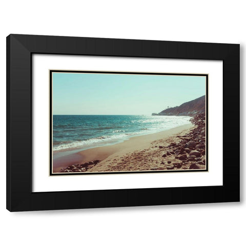 Santa Monica Beach Vibes No. 1 Black Modern Wood Framed Art Print with Double Matting by Quintero, Sonja