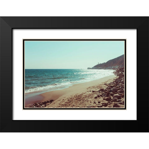 Santa Monica Beach Vibes No. 1 Black Modern Wood Framed Art Print with Double Matting by Quintero, Sonja
