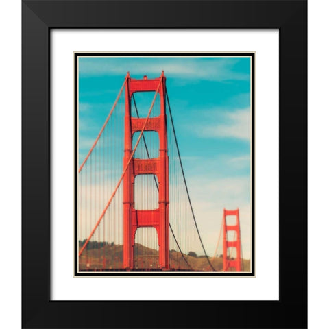 Golden Gate in The Morning Black Modern Wood Framed Art Print with Double Matting by Quintero, Sonja