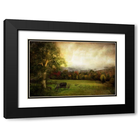 Abandoned Wagon Black Modern Wood Framed Art Print with Double Matting by Rivera, John