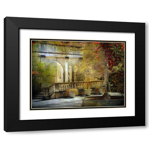 Courtyard Black Modern Wood Framed Art Print with Double Matting by Rivera, John