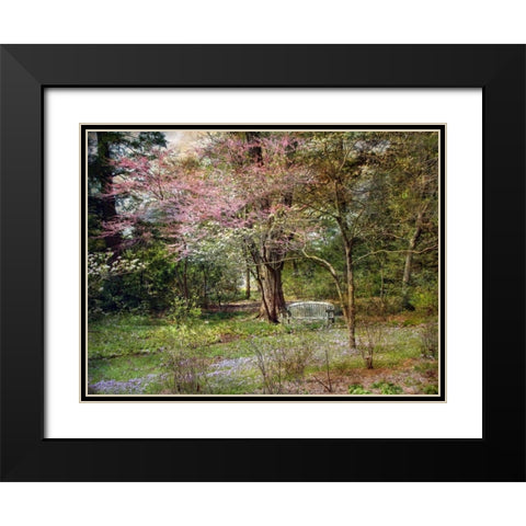 Spring Black Modern Wood Framed Art Print with Double Matting by Rivera, John
