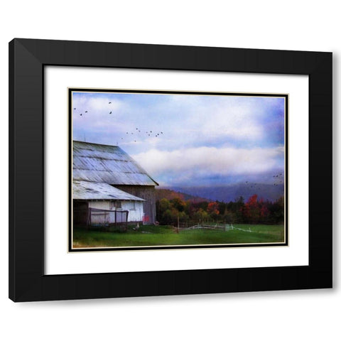 Vermont Afternoon Black Modern Wood Framed Art Print with Double Matting by Rivera, John