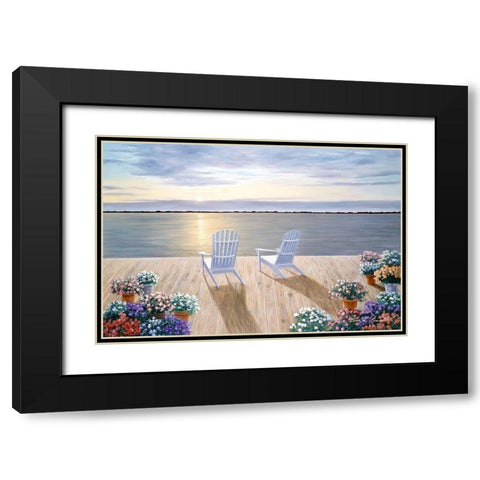 Among Friends Black Modern Wood Framed Art Print with Double Matting by Romanello, Diane