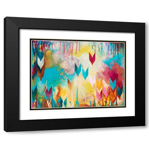 Life is Good Black Modern Wood Framed Art Print with Double Matting by Robinson, Heather Noel