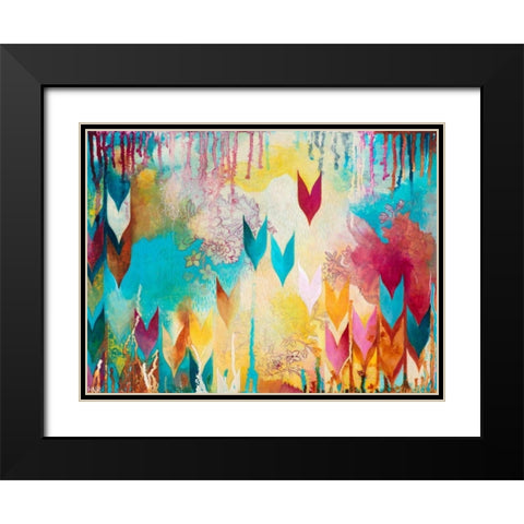 Life is Good Black Modern Wood Framed Art Print with Double Matting by Robinson, Heather Noel