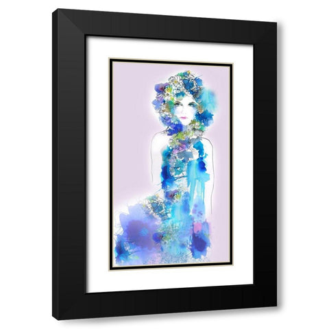 Anemone Black Modern Wood Framed Art Print with Double Matting by Rideout, Schuyler