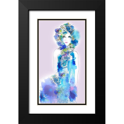 Anemone Black Modern Wood Framed Art Print with Double Matting by Rideout, Schuyler