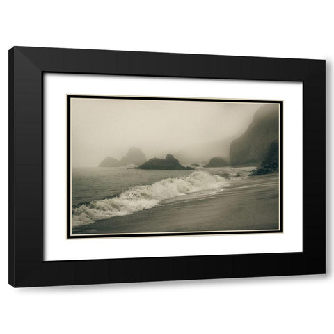 Tides of Time Turn Black Modern Wood Framed Art Print with Double Matting by Rogers, Eunika