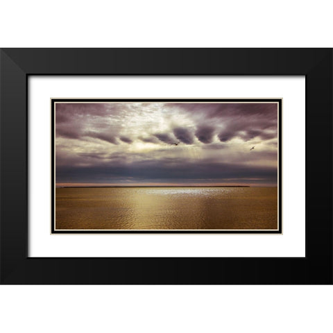To Face This Day Black Modern Wood Framed Art Print with Double Matting by Rogers, Eunika