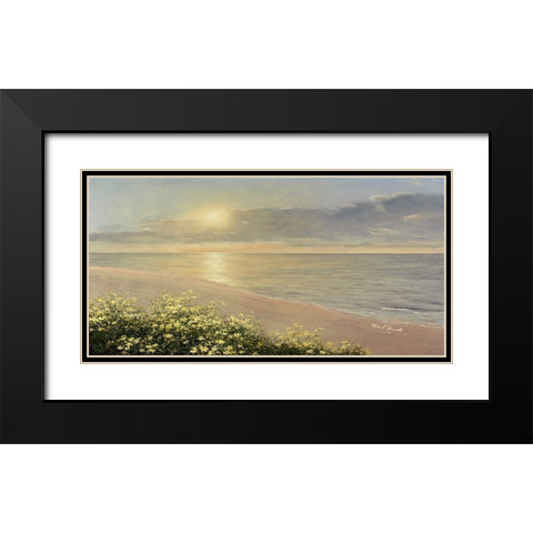 Peaceful Waters Black Modern Wood Framed Art Print with Double Matting by Romanello, Diane