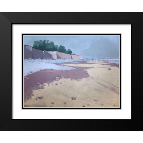 Fourth Cliff Black Modern Wood Framed Art Print with Double Matting by Rufo, John