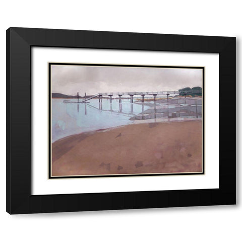Morning Low Tide Black Modern Wood Framed Art Print with Double Matting by Rufo, John