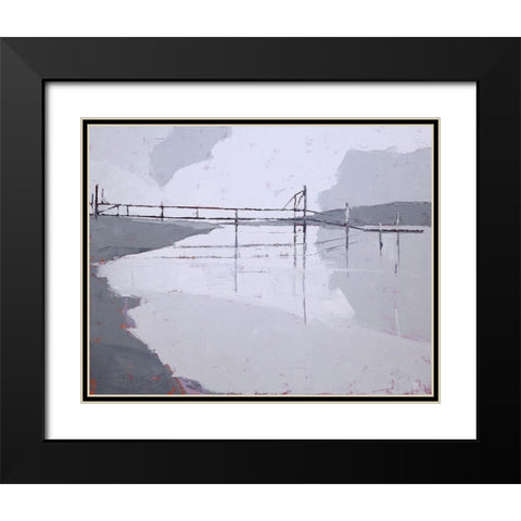 Tidal River Black Modern Wood Framed Art Print with Double Matting by Rufo, John