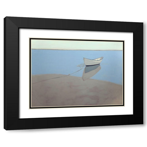 White Dory Black Modern Wood Framed Art Print with Double Matting by Rufo, John