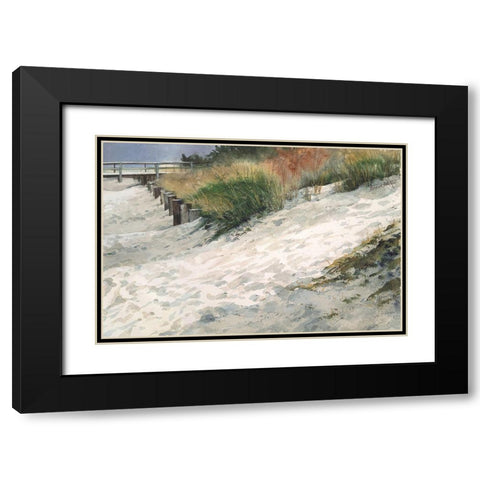 Retreat Black Modern Wood Framed Art Print with Double Matting by Roberts, Linda