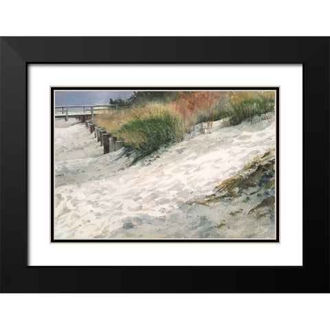 Retreat Black Modern Wood Framed Art Print with Double Matting by Roberts, Linda