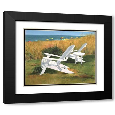 Sea Serenade Black Modern Wood Framed Art Print with Double Matting by Roberts, Linda