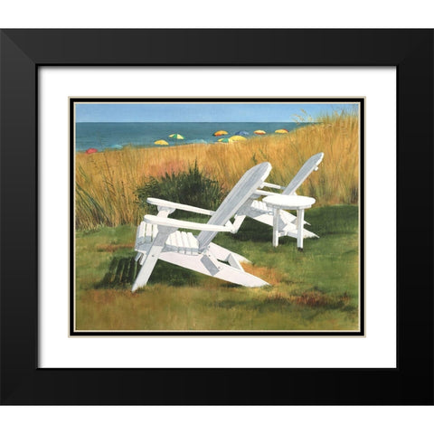 Sea Serenade Black Modern Wood Framed Art Print with Double Matting by Roberts, Linda