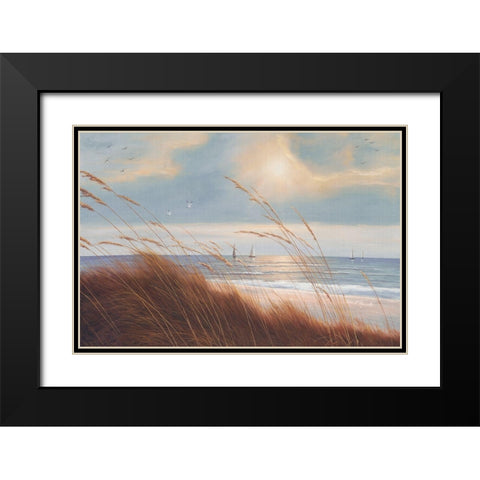 Sailboat Breezeway Black Modern Wood Framed Art Print with Double Matting by Romanello, Diane