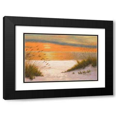 Summer Sunset Black Modern Wood Framed Art Print with Double Matting by Romanello, Diane