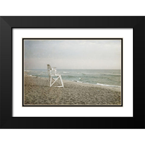 Lifeguard Chair at Dawn Black Modern Wood Framed Art Print with Double Matting by Ryan, Brooke T.