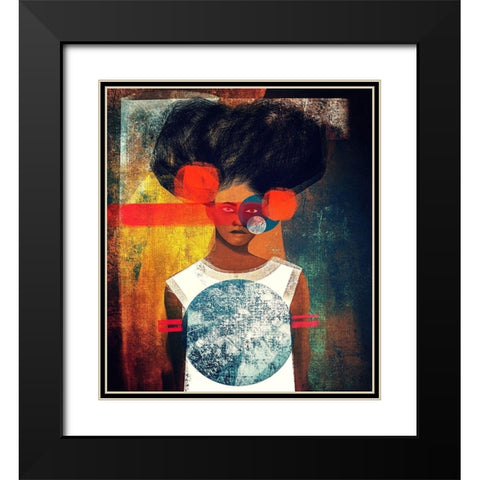 Blade Running Black Modern Wood Framed Art Print with Double Matting by Robinson, Erin K.