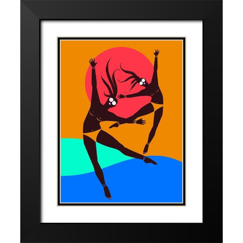 Its a Vibe Black Modern Wood Framed Art Print with Double Matting by Robinson, Erin K.