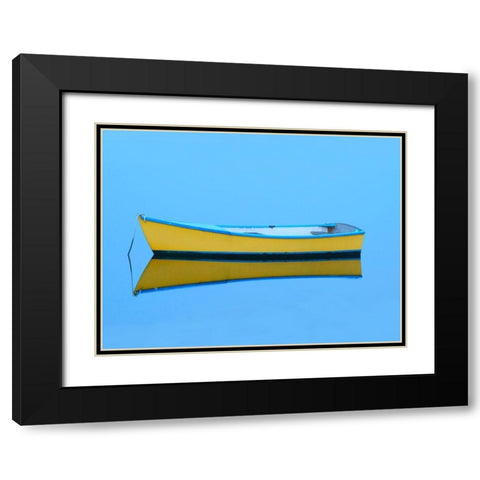 Yellow Girl Black Modern Wood Framed Art Print with Double Matting by Reed, Jack