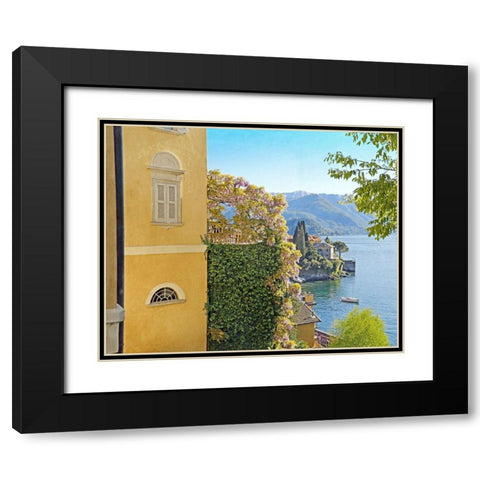 Varenna Vista No. 2 Black Modern Wood Framed Art Print with Double Matting by Ryan, Brooke T.
