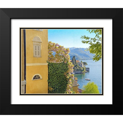 Varenna Vista No. 2 Black Modern Wood Framed Art Print with Double Matting by Ryan, Brooke T.